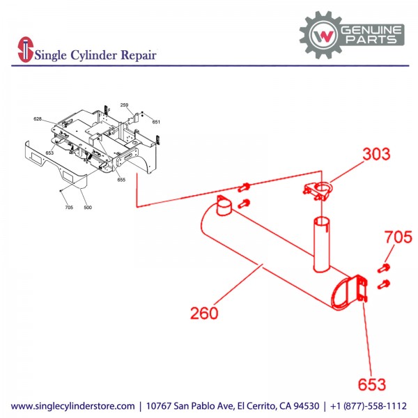 Wacker 5000183550 Muffler