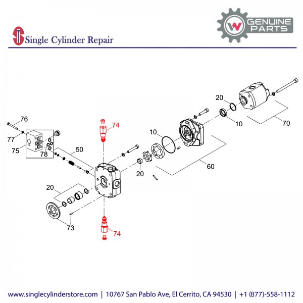 Wacker 5000183879 Relief valve cpl