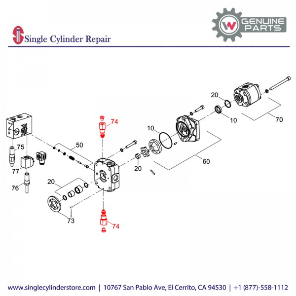 Wacker 5000183880 Relief valve cpl