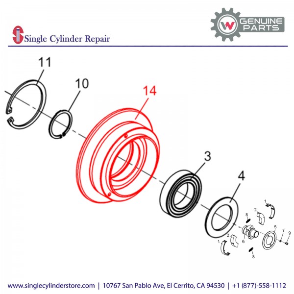 Wacker 5000201722 Clutch drum