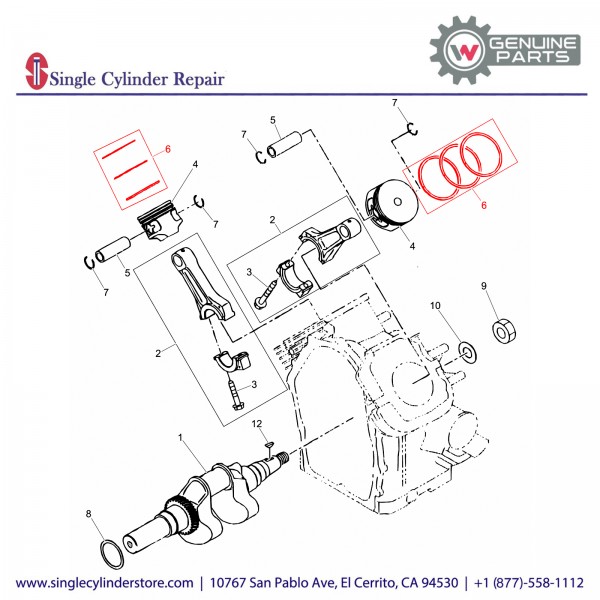 Wacker 5000215172 Piston Ring Set