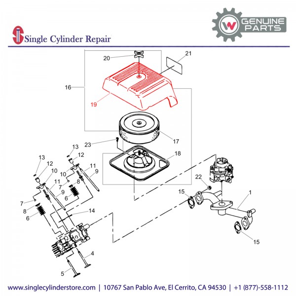 Wacker 5000215179 Air cleaner cover