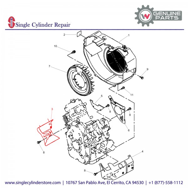 Wacker 5000215197 Cylinder baffle