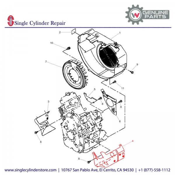 Wacker 5000215198 Cylinder baffle