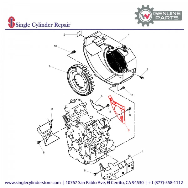 Wacker 5000215200 Cylinder baffle