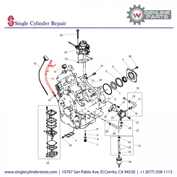 Wacker 5000215220 Oil fill tube