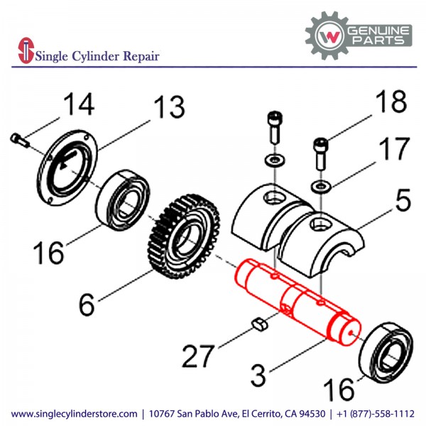 Wacker 5000220065 Shaft