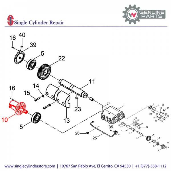 Wacker 5000220142 Adjustment cylinder