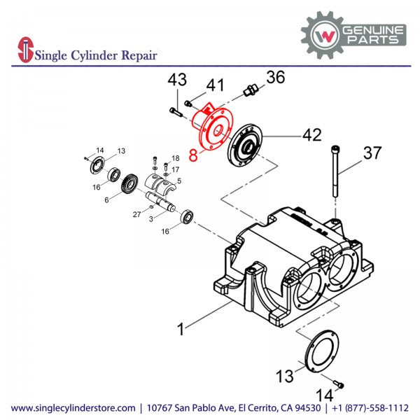 Wacker 5000220220 Cylinder cover