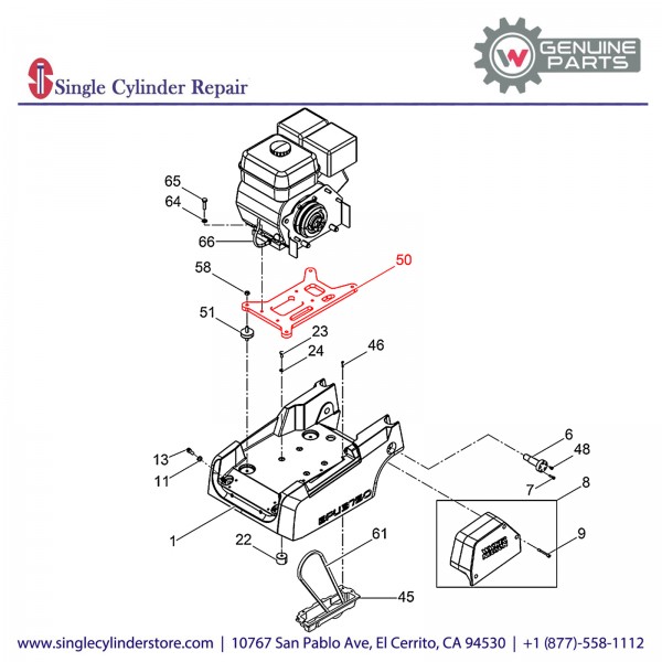 Wacker 5000220500 Engine Plate