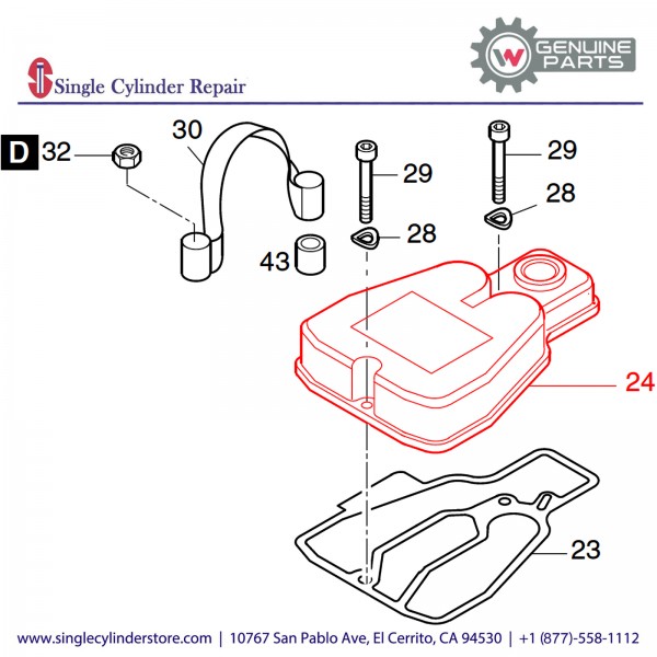 Wacker 5000227676 Cover Cylinder Head