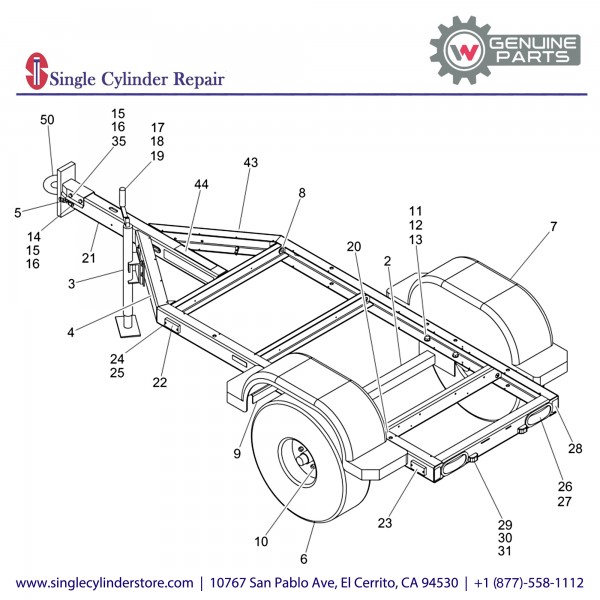 Wacker 5000620332 TRAILER-MGT1 PINTLE HITCH