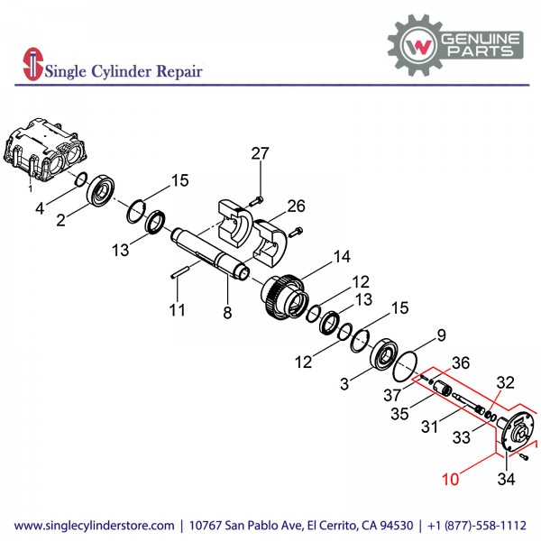 Wacker 5100004284 Adjustment Cylinder cpl