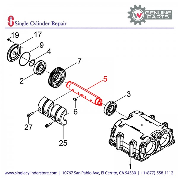 Wacker 5100004298 Driving shaft