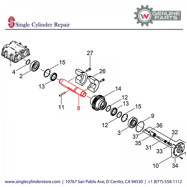 Wacker 5100004300 Shaft