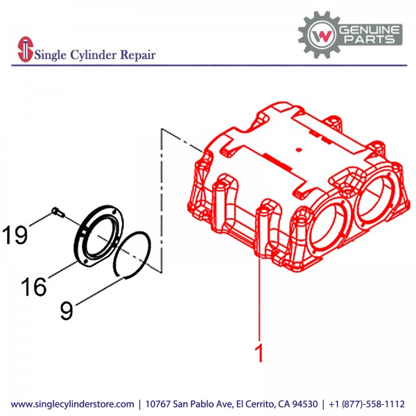 Wacker 5100004557 Exciter housing