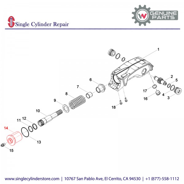 Wacker 5100005284 Hydraulic Cylinder