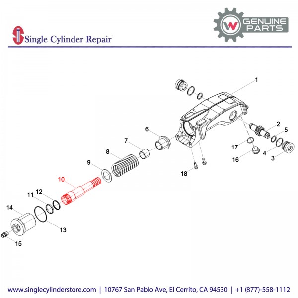 Wacker 5100005287 Piston Rod