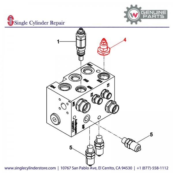 Wacker 5100005468 2-pressure control valve