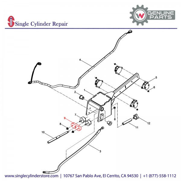 Wacker 5100005631 Bumper Support