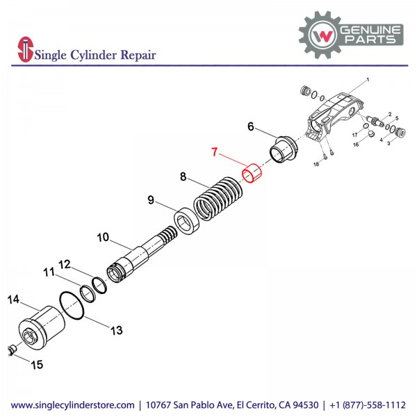 Wacker 5100005685 Slide Bush