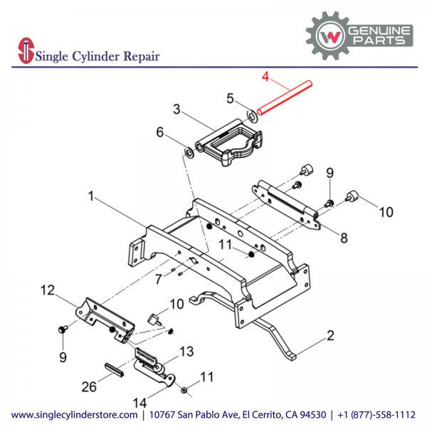 Wacker 5100005732 Axle