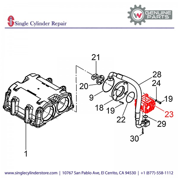 Wacker 5100005739 Gear Pump Right