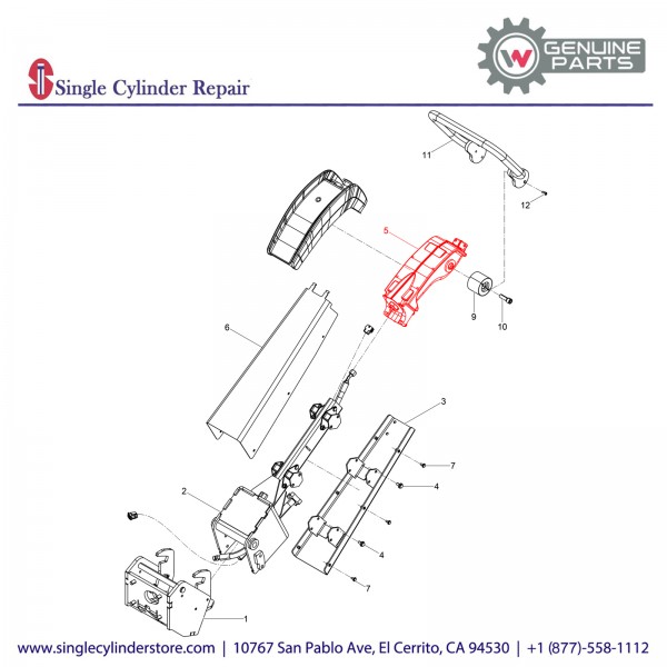 Wacker 5100005882 Center Pole Head cpl