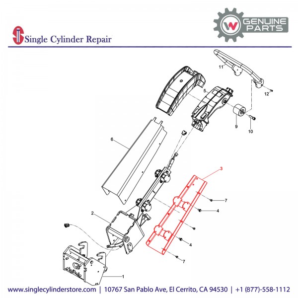 Wacker 5100009640 Center Pole Base cpl