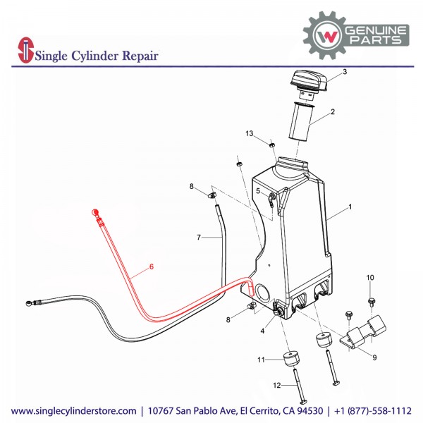 Wacker 5100010035 Fuel Hose