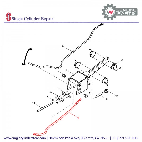 Wacker 5100010132 Hydraulic Hose