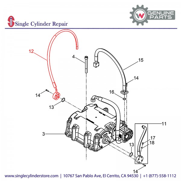 Wacker 5100010160 Breather tube