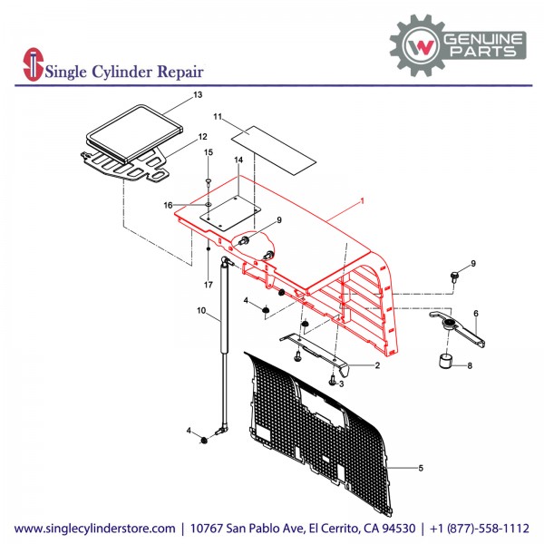 Wacker 5100010436 Bonnet