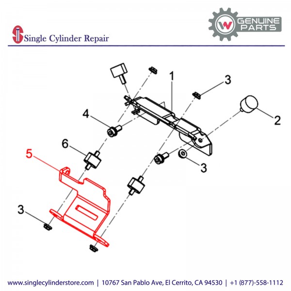 Wacker 5100010580 Locking Lever Rear