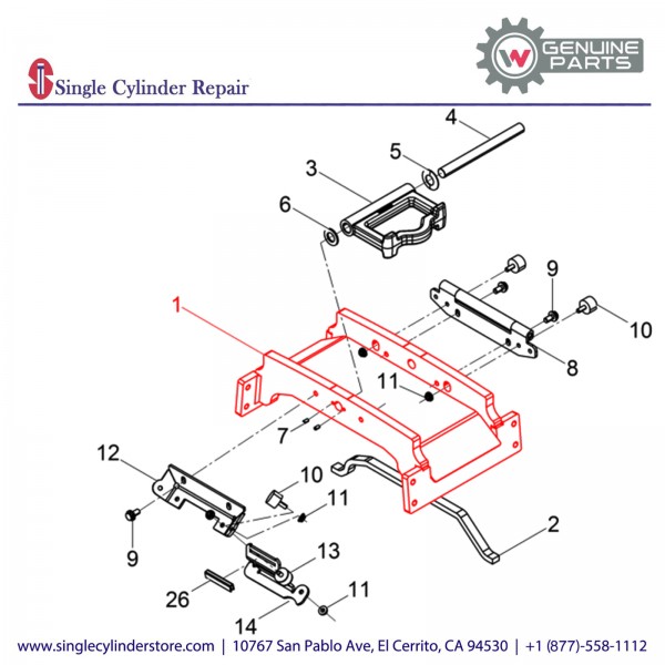 Wacker 5100010657 Cross Beam