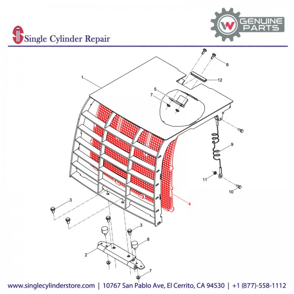 Wacker 5100010930 Screen Grid Front (DPU100)