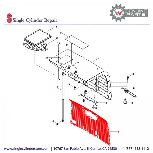 Wacker 5100018922 Screen Grid Rear (DPU100r, c)