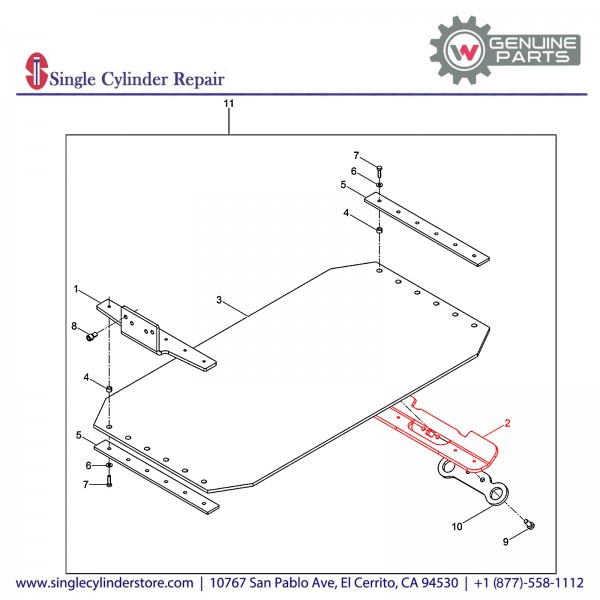 Wacker 5100010936 Angle rear