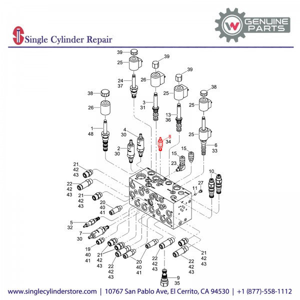 Wacker 5100016782 Steering valve