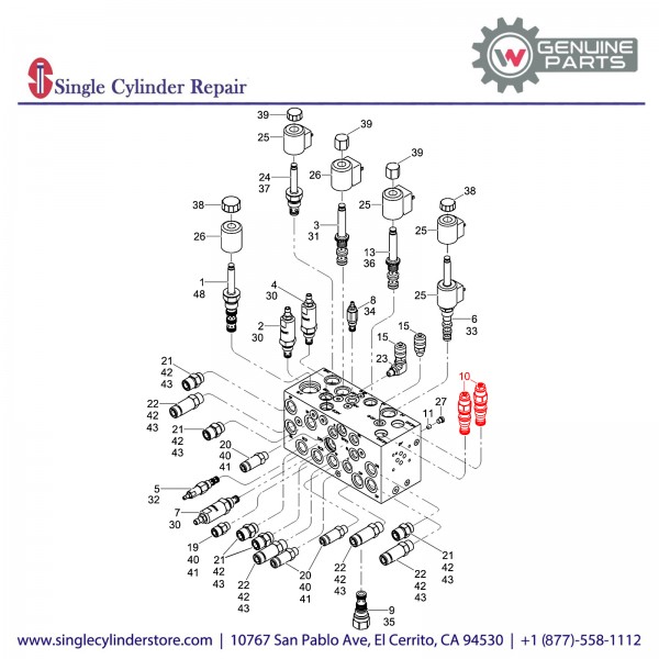 Wacker 5100016784 Counterbalance valve