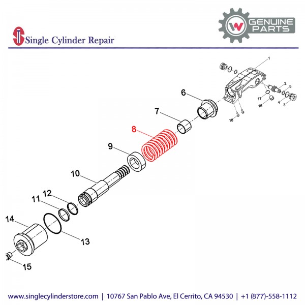 Wacker 5100017017 Compression Spring