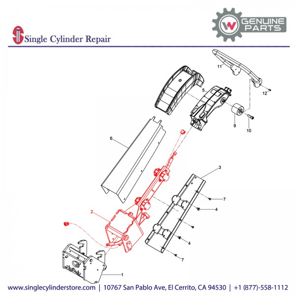 Wacker 5100018079 Center Pole Lower Part cpl