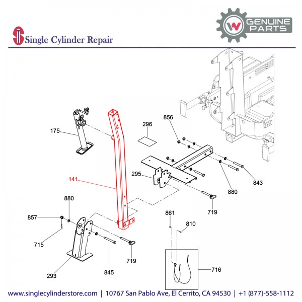 Wacker 5100020829 Tube-Flip Up Tongue