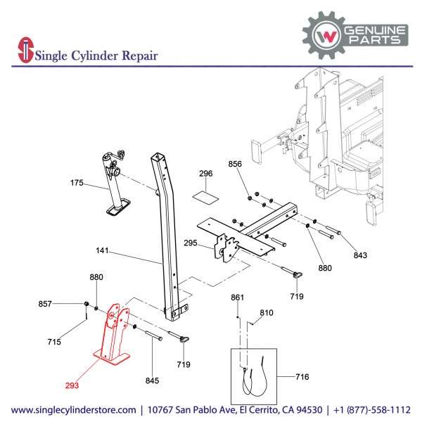 Wacker 5100020960 Bracket KickStand