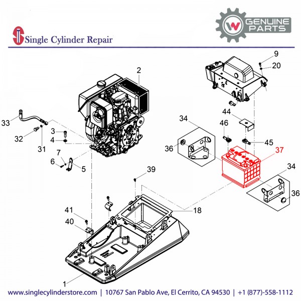 Wacker 5100021329 Battery