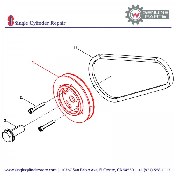 Wacker 5100026267 V-belt Pulley