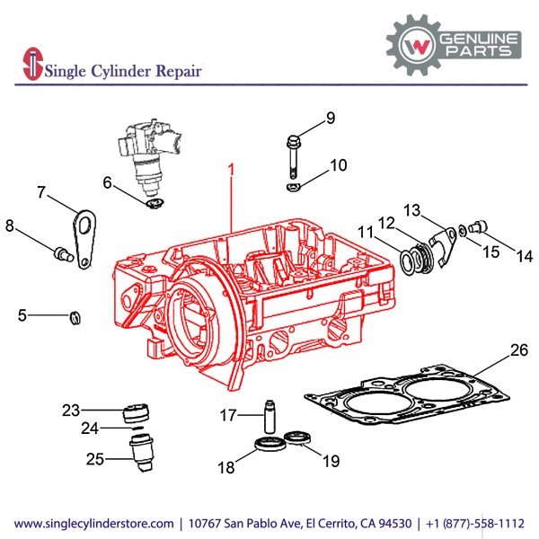 Wacker 5100026381 Cylinder Head cpl