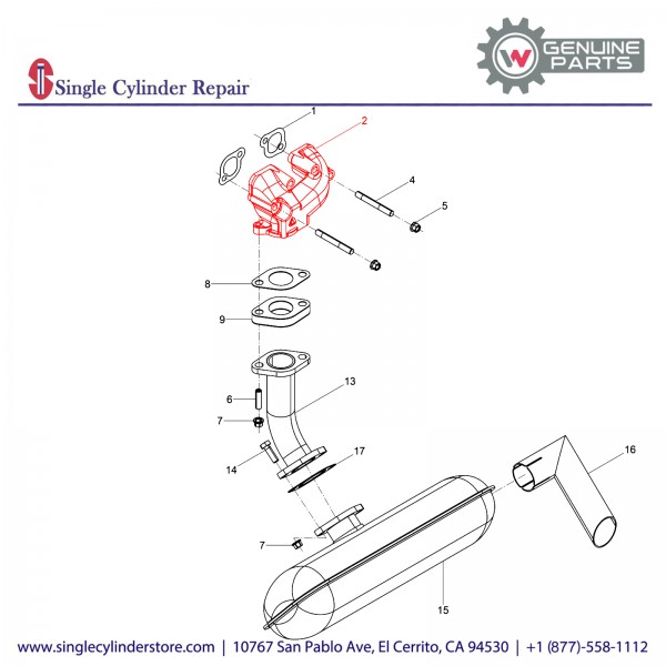 Wacker 5100026412 Exhaust Manifold