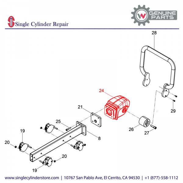 Wacker 5100027083 Center Pole Head cpl