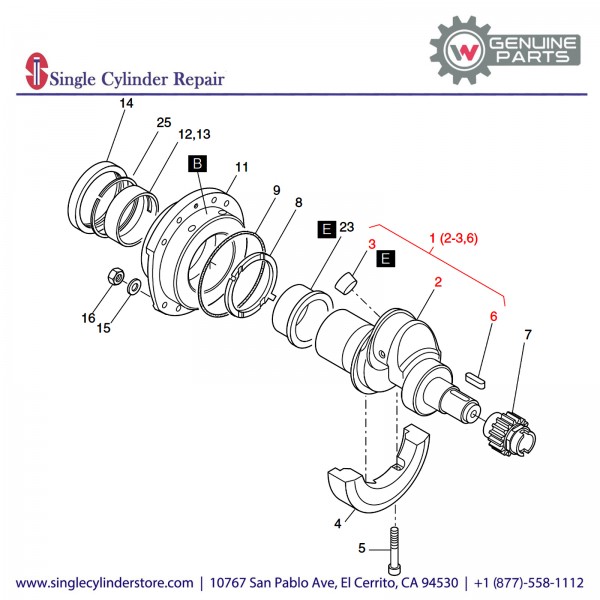 Wacker 5100030358 Crankshaft